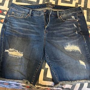 Torrid Bermuda length cutoff Jean shorts